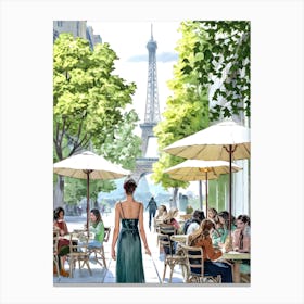 Paris Cafes Canvas Print