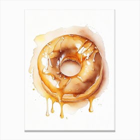 Salted Caramel Donut Cute Neon 2 Canvas Print