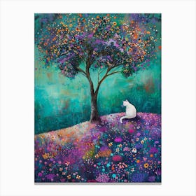 Cat Under The Tree Canvas Print