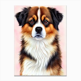 Tibetan Spaniel Watercolour dog Canvas Print