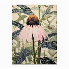 Flower Illustration Coneflower 3 Canvas Print