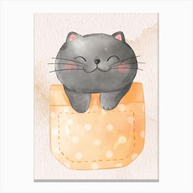 Cute Cat In A Pocket Canvas Print
