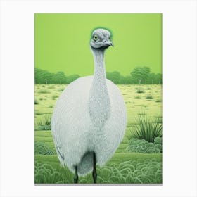 Ohara Koson Inspired Bird Painting Emu 2 Canvas Print