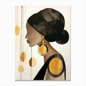 Gold And Black 11 Canvas Print