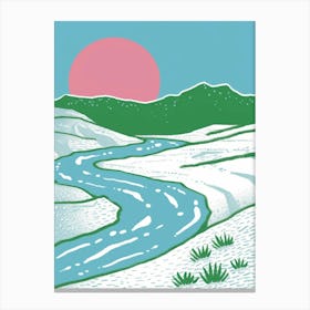 River In The Snow Canvas Print