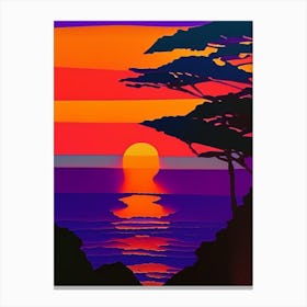 Block Colour Sunset Canvas Print