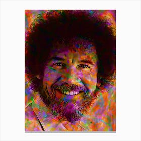 Bob Ross Colorful Canvas Print