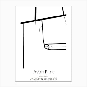 Avon Lake,United States Minimalist Map 1 Canvas Print