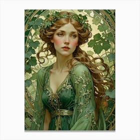 Art Nouveau Girl 7 30x40in 9000x12000px 14 Canvas Print