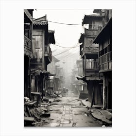 Chongqing, China, Black And White Old Photo 1 Canvas Print