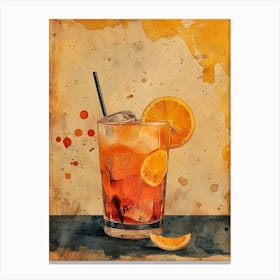 Aperol Spritz Orange 54 Canvas Print