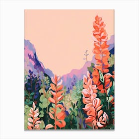 Boho Wildflower Painting Lupine 1 Canvas Print