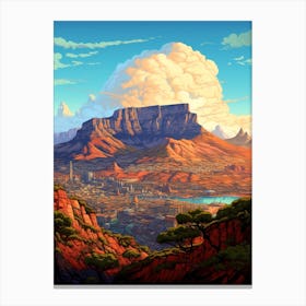 Cape Town Pixel Art 8 Canvas Print