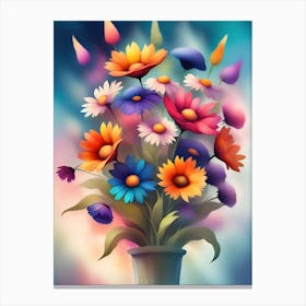 Flowers In A Vase 6 Canvas Print