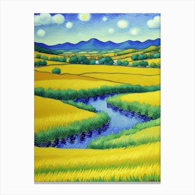 Yellow Wheat Field Canvas Print