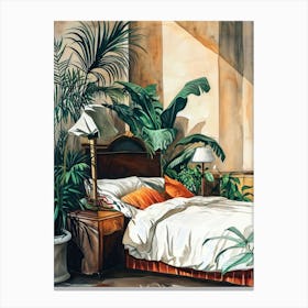 Room With Plants illustration Canvas Print