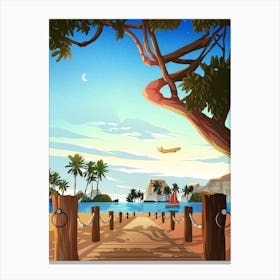 Day in the beach Canvas Print