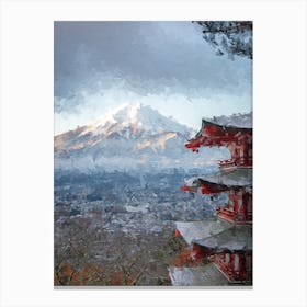 Mount Fuji Japan Oil Painting Landscape Canvas Print