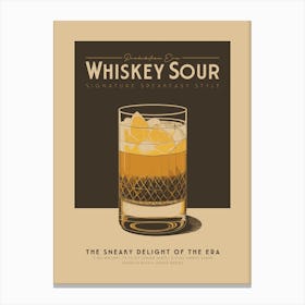 Whiskey Sour Cocktail Canvas Print