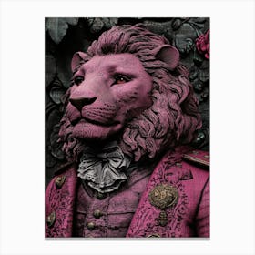 Lion - British Empire in Pink Canvas Print