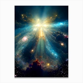 Heaven's Gate #1.4 [DALL-E 2/AI/ML art] — space art abstract poster, aesthetic poster, astrological esoteric psychedelic poster, aura art Canvas Print