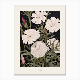 Flower Illustration Phlox 2 Poster Canvas Print