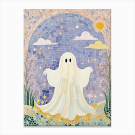 Mosaic Pastel Ghost Canvas Print