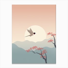 Minimalist Barn Swallow 1 Illustration Canvas Print