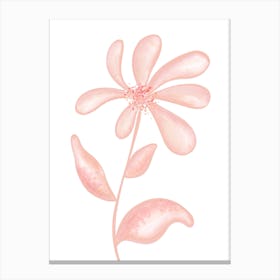 Romantic Peach Flower Canvas Print