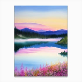 Sunset At The Lake Canvas Print