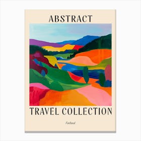 Abstract Travel Collection Poster Finland 3 Canvas Print