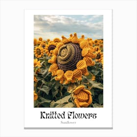 Knitted Flowers Sunflower 4 Canvas Print