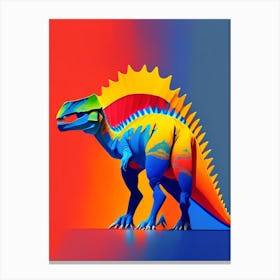 Segisaurus Primary Colours Dinosaur Canvas Print