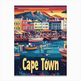 Aihrgdesign A 1970s Inspired Travel Poster For Cape Town Canvas Print