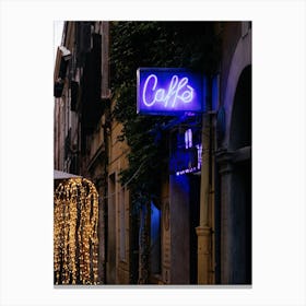 Electric Cafe Rome Canvas Print