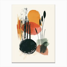 Radiant Tides Of Geometric Motion Mid Century Style Canvas Print