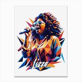 Lizzo 03 Portrait Music Icon Style WPAP Pop Art Canvas Print