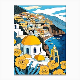 Summer In Positano Painting (114) Canvas Print
