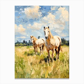 Horses Painting In Lexington Kentucky, Usa 4 Canvas Print