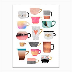 Coffee Cup Collection Canvas Print