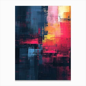 Abstract Painting | Pixel Minimalism Art Series Canvas Print