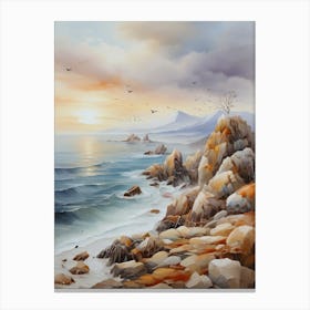 Sunset By The Sea Canvas Print