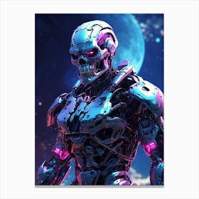 Skull in cyborg body #1 Canvas Print