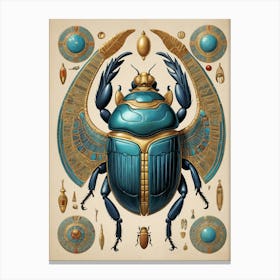 Default Egyptian Scarab Art Print 1 Canvas Print