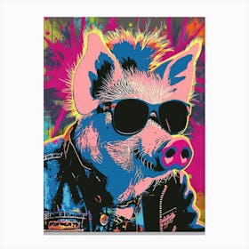 Pig In Sunglasses Canvas Print