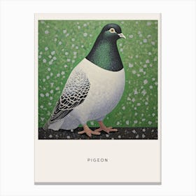 Ohara Koson Inspired Bird Painting Pigeon 4 Poster Canvas Print