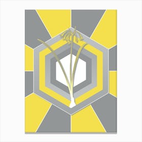 Vintage Brandlelie Botanical Geometric Art in Yellow and Gray n.055 Canvas Print