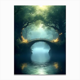 Bridge In The Forest Canvas Print