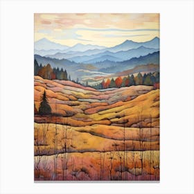 Autumn National Park Painting Great Smoky Mountains National Park Usa 1 Canvas Print