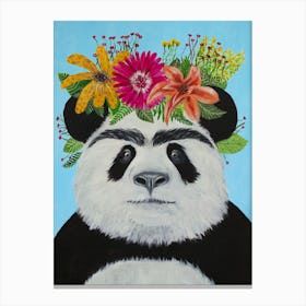 Frida Kahlo Panda Canvas Print